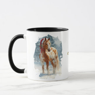 Caneca de Natal de Equitação