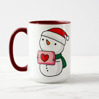 Caneca de Natal de Homem de Neve Fofo