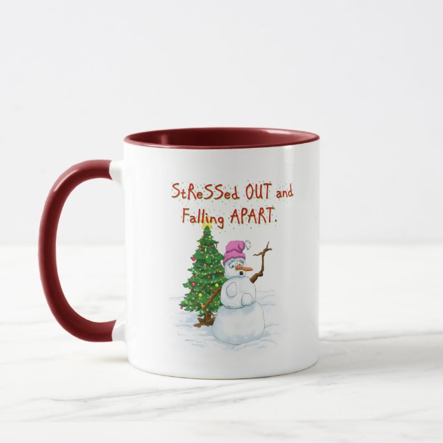 Caneca de Natal de SnowLady em stress (Esquerda)