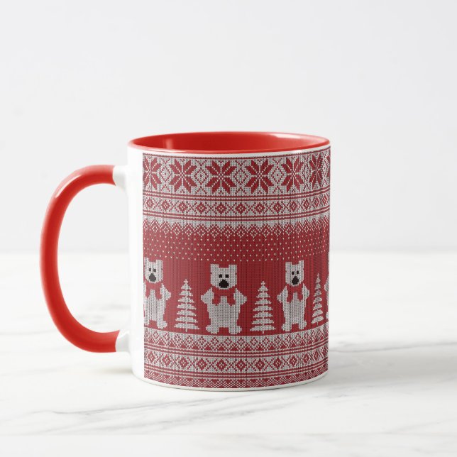 Caneca de Natal de Vaca Fofa (Esquerda)