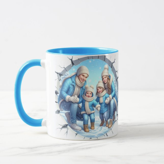 Caneca de Natal divertida da família (Esquerda)