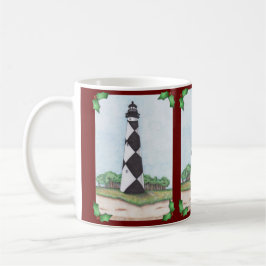 Caneca de Natal do Farol Cape Lookout