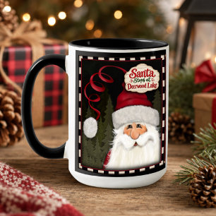 Caneca de Natal do Lago Deerwood onde o Papai Noel