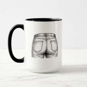 Caneca de Natal Elefante Branco Engraçado Bottoms 