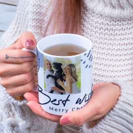 Caneca de Natal Elegante com Foto Personalizada