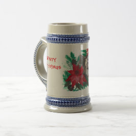 Caneca de Natal em formato de Stein com desenho de
