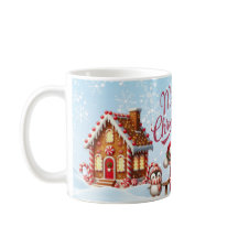 Caneca de Natal Festiva I Elf, Pinguim e Urso Pola