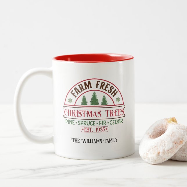 Caneca de Natal Festiva Personalizada (Com Donut)