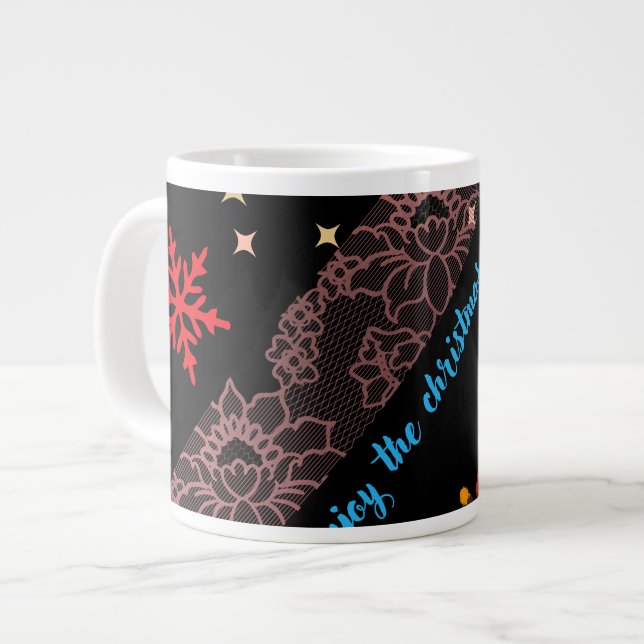 Caneca de Natal Festiva – Xícara de Café Feliz Fer (Frente Esquerda)