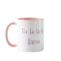 Caneca de Natal fofa Fa-la-la-la-llama