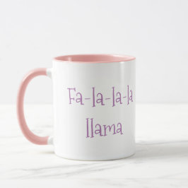Caneca de Natal fofa Fa-la-la-la-llama