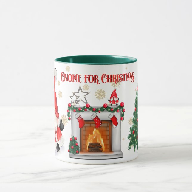 Caneca de Natal - Gnome para o Natal (Centro)