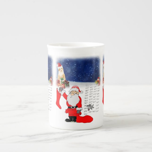 Caneca de Natal, Kitten, Papais noeis (Frente)