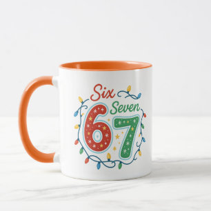 Caneca de Natal Meme Six Seven 67, Piada de Fim de