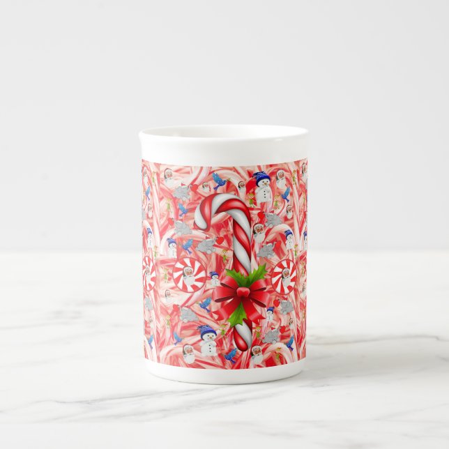 Caneca de Natal, Neve, Minta de Pimenta, Canela de (Frente)