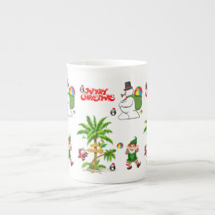Caneca de Natal, Neve, Papais noeis de Summer Beac