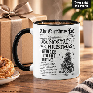 Caneca de Natal Nostalgia dos Anos 90, Jornal Anti