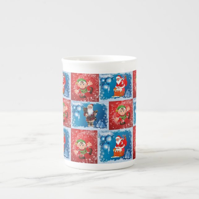 Caneca de Natal, Papais noeis, Elf (Frente)