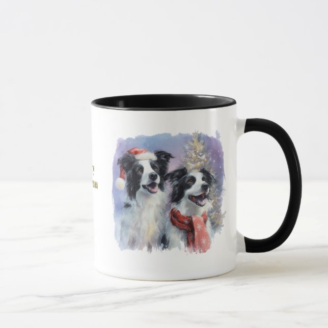 Caneca de Natal para Amantes de Cachorros (Direita)