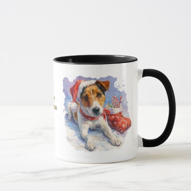 Caneca de Natal para Amantes de Cachorros (Direita)