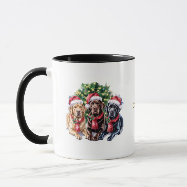 Caneca de Natal para Amantes de Cachorros (Esquerda)