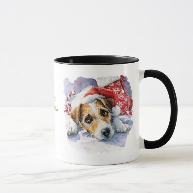 Caneca de Natal para Amantes de Cachorros (Direita)