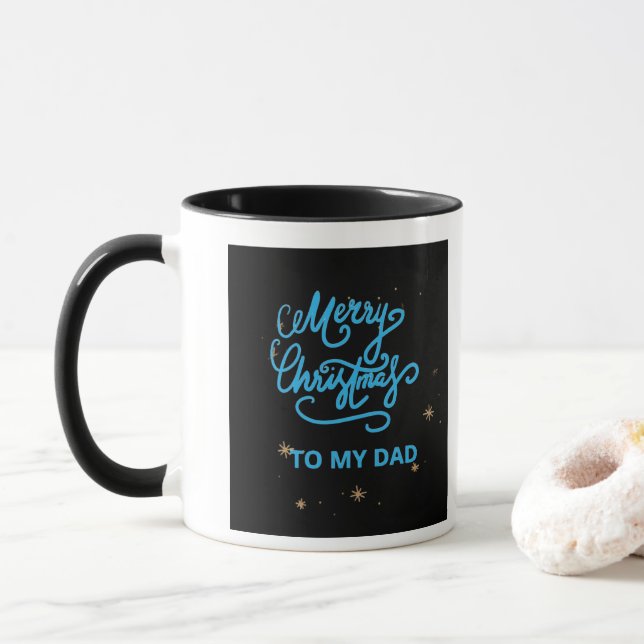 Caneca de Natal para Papai – Presente Festivo de F (Com Donut)