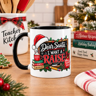 Caneca de Natal para Professor Querido Papai Noel