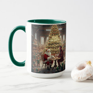 Caneca de Natal Paz na Terra IA Usada