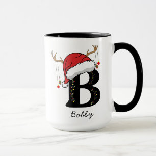 Caneca de Natal Personalizada Alfabeto 'B'