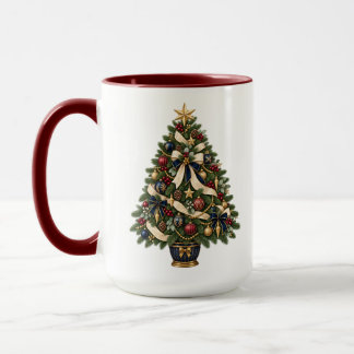 Caneca de Natal Personalizada Elegante de Árvore d