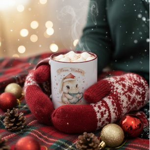 Caneca de Natal Personalizada Férias com Nome Pe