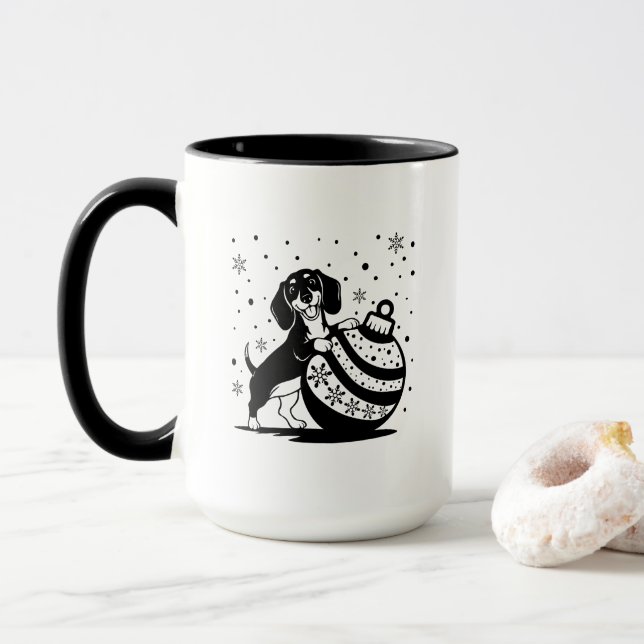 Caneca de Natal personalizada para cão (Com Donut)