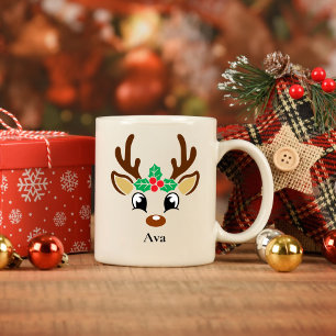 Caneca de Natal Personalizada para Reindeer