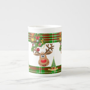Caneca de Natal, Reindeer, Feliz Natal