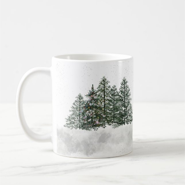 Caneca de Natal Snowy Grove (Esquerda)