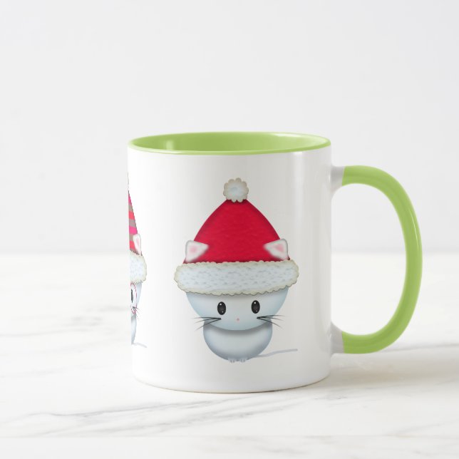 Caneca de Natal Três Gatinhos Brancos (Direita)