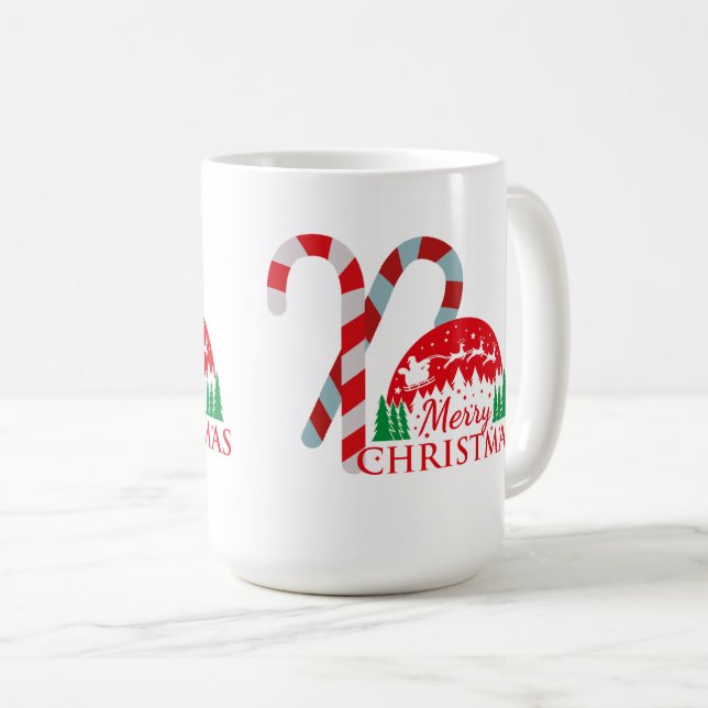 Caneca de Natal – Xícara de Café das Festas de Fim (Frente Esquerda)