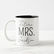 Caneca de Noivado Caneca de Futuro Mrs, Canecas de