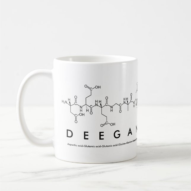 Caneca de nome peptídeo de decegan (Esquerda)