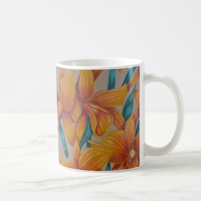 Caneca de orquídea laranja (Direita)