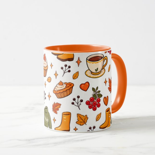 Caneca de Outono, Caneca de Café de Outono, Caneca (Frente Esquerda)