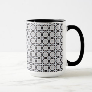 Caneca de Padrão com Gráfico de Cinzas e Preto
