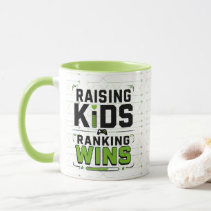 Caneca de Pai Gamer Divertido Criando Filhos
