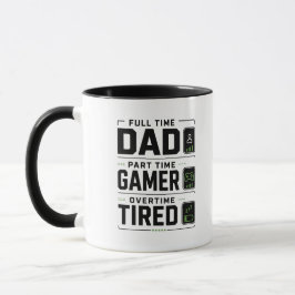 Caneca de Pai Gamer Divertido | Pai em Tempo Integ