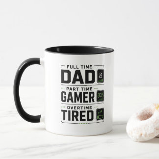 Caneca de Pai Gamer Divertido | Pai em Tempo Integ