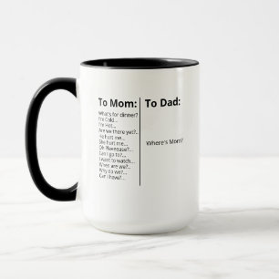 Caneca de Pais, Presente de Pais para Mãe, Diverti