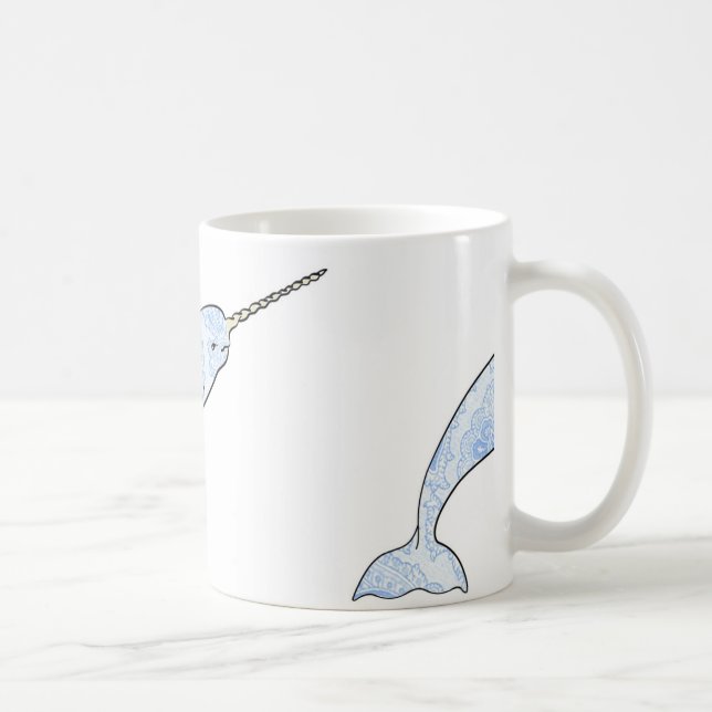 Caneca de Paisley Narwhal (Direita)