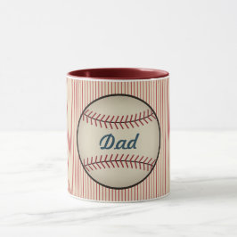 Caneca de Papai de Beisebol Vintage