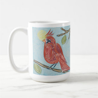 Caneca de Pássaro Vermelho Cardinal